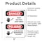 Signmission High Voltage Keep Away Bilingual Danger Sign, Vinyl Decal, 5in W x 7in L, 2PK OS-2PACK-DS-D-57-VS-1344 - alternate 3